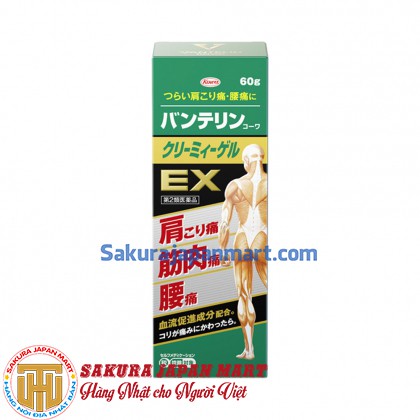 Kem bôi giảm đau nhức và viêm khớp Banterin Kowa EX 60g